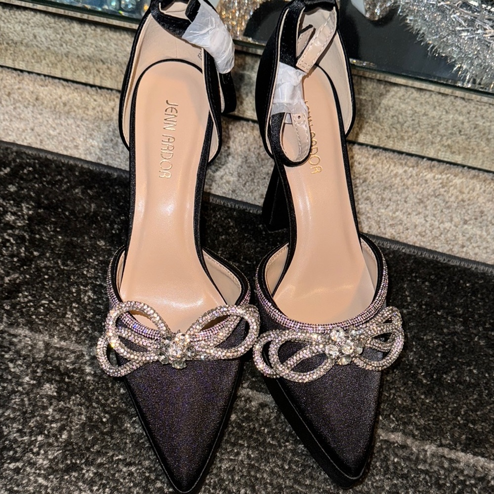 Jenn Ardor Black Platform Heels